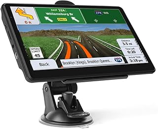 7 Pouce GPS Voiture,GPS Poids Lourds,Auto Navigation avec HD Écran Tactile,Multi-Languages Guidage Vocale 2025 Cartographie UK Europe Installée Mise à Jour Gratuite à Vie,pour Auto,Camion,Poids Lourd